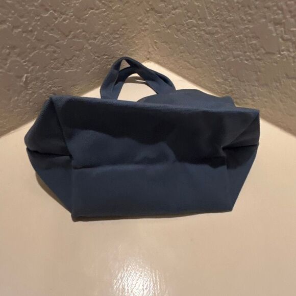 L’ Homme Prada Canvas Mini Tote Bag Denim Blue Micro Purse Cute Coastal Luxe NEW - Picture 3 of 9